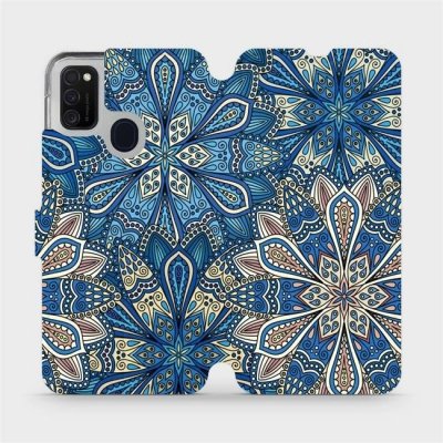 Pouzdro Mobiwear parádní flip Samsung Galaxy M21 - V108P Modré mandala květy