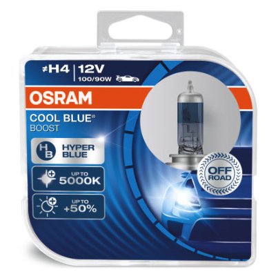 Osram CoolBlue Boost H4 P43t 12V 100-90W – Zboží Mobilmania