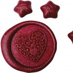 Creatissimo Vosk pro pečetění ve tvaru Hvězdičky Metalická červená 50 g – Hledejceny.cz
