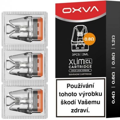 OXVA Xlim V3 CL Top Fill náhradní cartridge 3 ks 0,8 ohm – Zboží Mobilmania