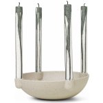 Ferm Living Adventní svícen Ceramic Light Grey, béžová barva, keramika – Zboží Dáma