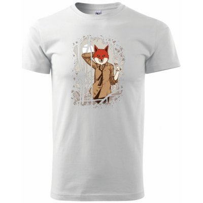 Fox in a shirt klasické pánské triko bílá – Zboží Mobilmania