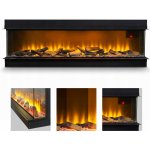 Acantha Aspire Nástěnný krb s funkcí vytápění elektrický 150 2000 W 155,4 x 49 x 23,5 cm černý – Zboží Mobilmania