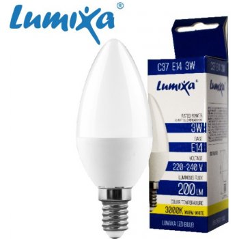 Lumixa LED žárovka svíčka E14 3 W 200 L Teplá bílá