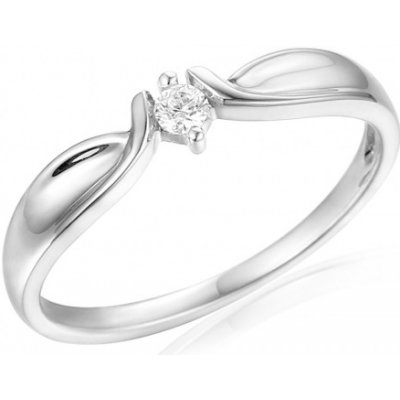 Gems Diamantový prsten Jolene bílé zlato s briliantem 3860023 0 99 – Zboží Mobilmania