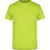 Pánské Tričko James Nicholson pánské základní triko ve vysoké gramáži bez bočních švů žlutá výrazná
