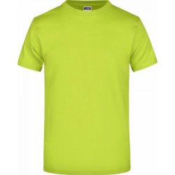James Nicholson pánské základní triko ve vysoké gramáži bez bočních švů žlutá výrazná