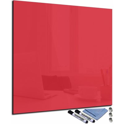 Glasdekor Magnetická skleněná tabule 80 x 80 cm červená – Zboží Mobilmania