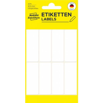 Avery Zweckform 3079 Etikety na ruční popis 50 x 19 mm 48 ks bílé – Zboží Mobilmania