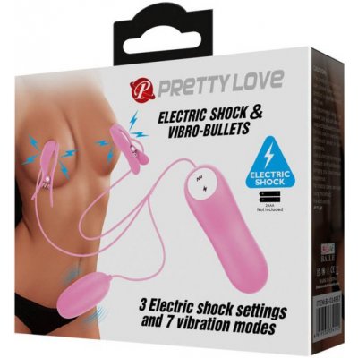 Pretty Love Electric Shock & Vibro Bullets Pink