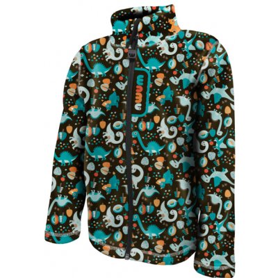 Fleecová mikina dětská DINOSAUŘI hnědo černá – Zboží Dáma