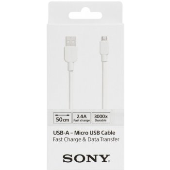 Sony CP-AB50W USB Type A / Type B, 2,4A, 50cm, bílý