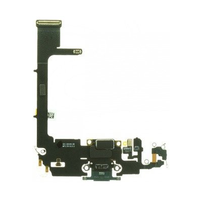 Charging Dock Connector Flex + Board Dark Green pro Apple iPhone 11 Pro (Genuine)
