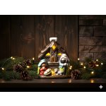 Pro-Tech shop Vánoční betlém domeček se Svatou rodinou s LED 10x6,6x12cm 69375 – Hledejceny.cz