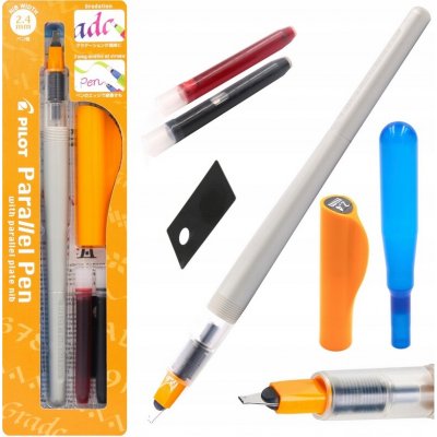 PILOT 1086 Parallel Pen plnicí pero oranžové 2,4 mm – Zboží Živě