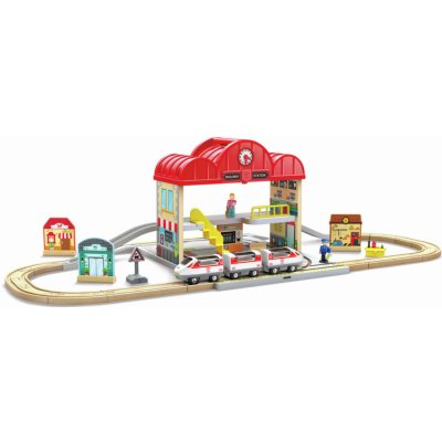 Hape Dřevěná vláčkodráha Nádraží – Zboží Dáma