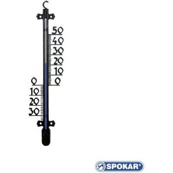 Spokar Teploměr venkovní PLAST ČERNÝ 26 cm 3101 4467029200