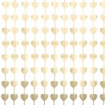 Dekorační závěs zlatá matná srdce 100 x 200 cm – Hledejceny.cz