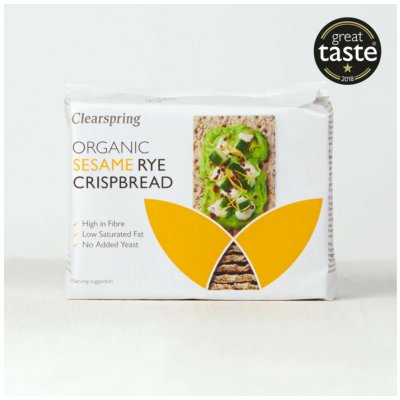 Clearspring BIO žitný křupavý chléb sezam vegan 200 g – Zboží Dáma