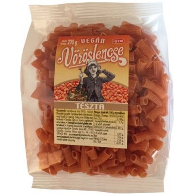 Józsa Vegan těstoviny z červené čočky krátké makarony 200 g