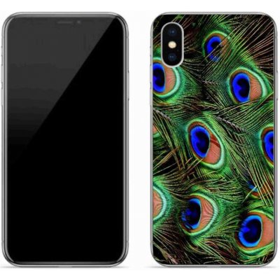 Pouzdro mmCase Gelové iPhone XS - paví peří – Sleviste.cz