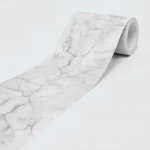 DIMEX | Vliesová samolepicí bordura Bílý mramor SBD-15-022 | 15 cm x 5 m – Sleviste.cz