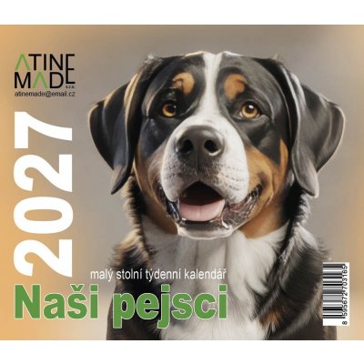Naši pejsci, malý stolní, týdenní, 13 x 15 cm 2027 – Zboží Mobilmania