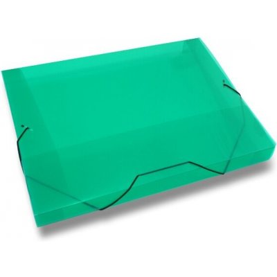 Karton P+P Box na dokumenty Transparent, A4, 30 mm Barva: zelené – Zboží Mobilmania