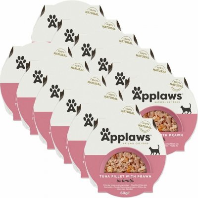 Applaws s tuňákem a krevetami ve vývaru 12 x 60 g – Hledejceny.cz