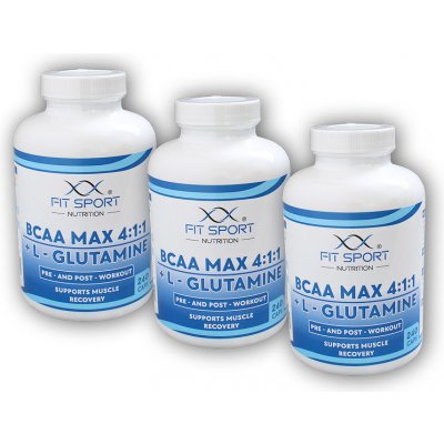 FitSport Nutrition BCAA MAX 4:1:1 + L-Glutamine 720 kapslí – Hledejceny.cz