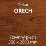 Brons Rovinný plech 300 x 2000 mm dekor ořech