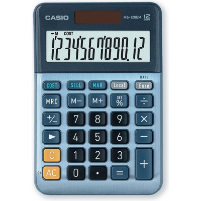 Casio Stolní kalkulačka MS-120EM - modrá – Zboží Mobilmania