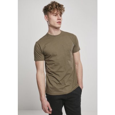 Urban Classics tričko Basic Pocket Tee olive