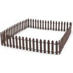 Dřevěný plot tvarovatelný 90 cm, barva 3 (5 cm) hnědá – Zboží Dáma