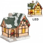 Clayre & Eef Dekorace malinký svítící béžový domek Manon LED - 6*5*6 cm – Hledejceny.cz