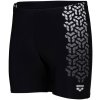 Koupací šortky, boardshorts Arena Kikko V Swim Mid Jammer Graphic Black/White