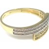 Prsteny Diante Zlatý prsten s bílým kamenem 59627506