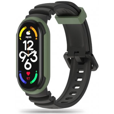 Pouzdro Tech-protect Iconband Hybrid Xiaomi Mi Band 5/6/6 NFC/7 černé/army zelené