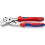 KNIPEX SIKO kleště - 180mm, klešťový klíč - 1 3/8", 35mm, 13 pozic, hladké čelisti, poniklované, s pojistkou, vícesložkové rukojeti (8605180T) – Zboží Mobilmania