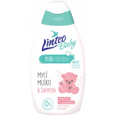 Linteo Baby Mycí mléko a šampón BIO měsíčkem lékařským 425 ml – Hledejceny.cz