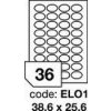 Etiketa Rayfilm R0ECO.EL01F 1.000 listů A4, 36000 etiket