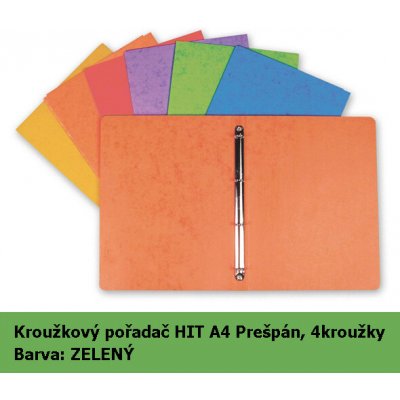 HIT Pořadač 4kroužkový A4 zelený 2,5 cm 161.03 – Zboží Živě