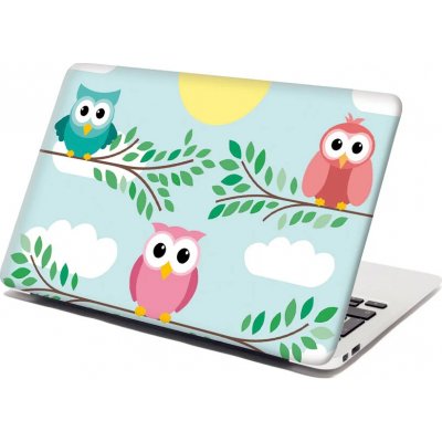 Sablio Samolepka na notebook Sovičky - 38x26 cm – Zboží Živě