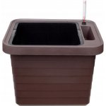 Samozavlažovací truhlík Berberis UNO 40x40x35 cm čokoláda – Zboží Dáma