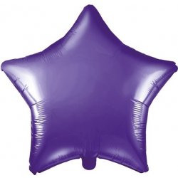 PartyDeco Fóliový balónek 48 cm Hvězda fialová