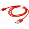 usb kabel Baseus CALYS-A09 vidlice Apple Lightning,USB A vidlice, 1m, červený