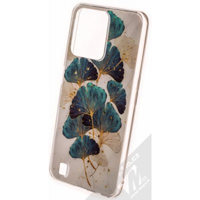 1Mcz Gold Glam Lístky Skinny TPU ochranné Realme C31 bílé zelené – Zboží Živě