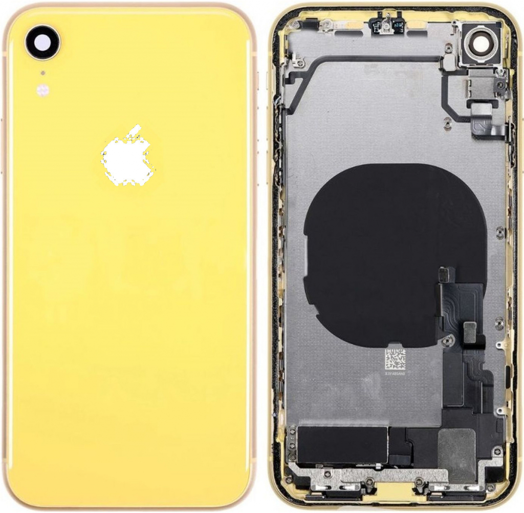 Kryt Apple iPhone XR Zadní Housing s Malými Díly žlutý
