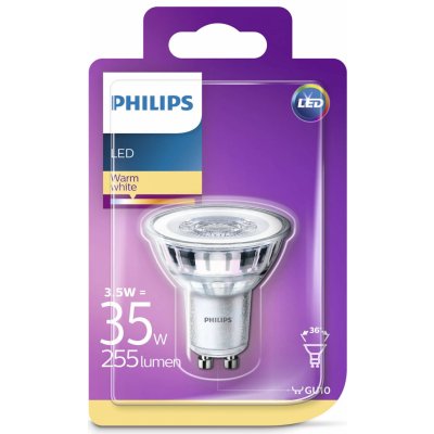Philips žárovka LED bodová, 3,5W, GU10, teplá bílá – Zboží Mobilmania
