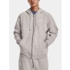 Pánská mikina Under Armour Essential Fleece Zip Ghost Gray Medium Heather/White